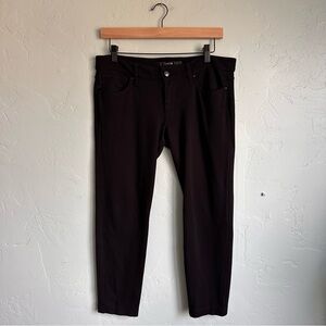 Joe's Jeans Women's Black Mid Rise Skinny Ankle Crop Ponte Pants Size 29 EUC